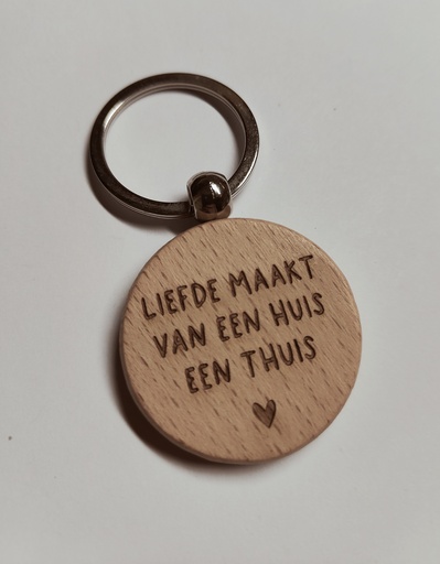 Sleutelhanger 'Liefde maakt van een huis een thuis'