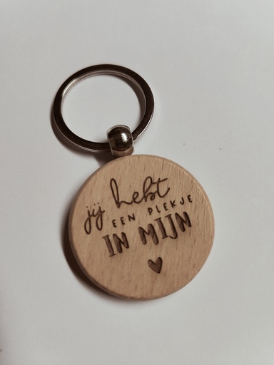 Sleutelhanger 'Jij hebt een plekje in mijn hart'
