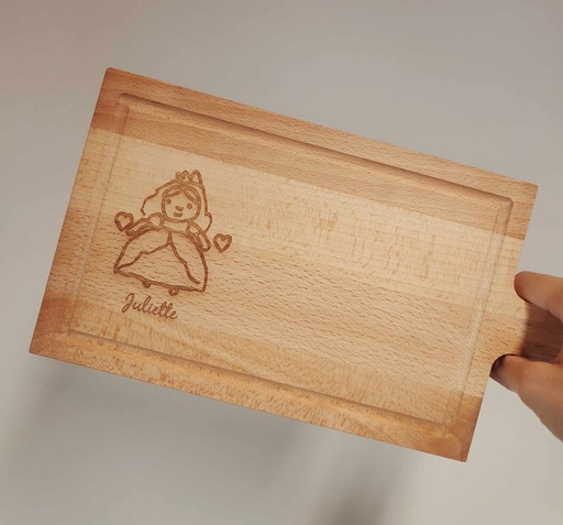 Houten snijplank met gravure