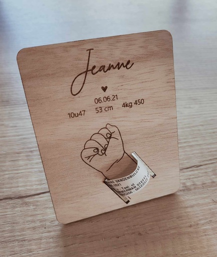 Bewaarbordje 'ziekenhuisbandje'