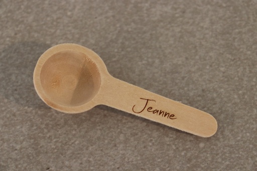 Houten lepeltje met gravure
